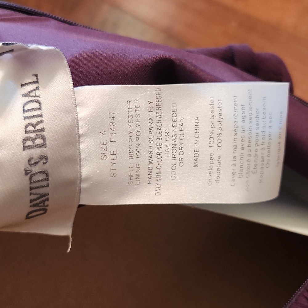 BRIDESMAID DRESS PURPLE - Picture 3 of 3
